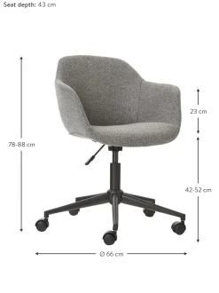 Sedia Da Scrivania Imbottita Con Seduta Stretta Fiji