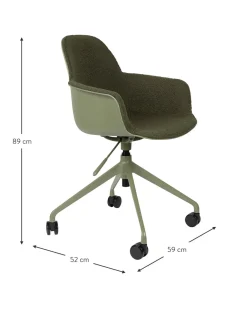 Sedia Da Scrivania In Boucle Albert, Regolabile In Altezza