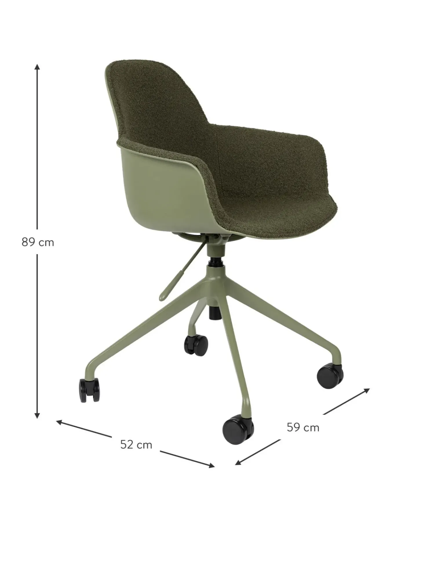 Sedia Da Scrivania In Boucle Albert, Regolabile In Altezza