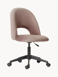 Sedia Da Scrivania In Velluto Rachel, Regolabile In Altezza
