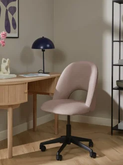 Sedia Da Scrivania In Velluto Rachel, Regolabile In Altezza