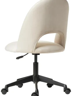 Sedia Da Scrivania In Velluto Rachel, Regolabile In Altezza