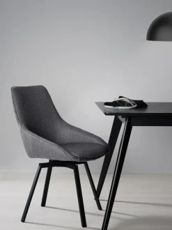 Sedia Imbottita Girevole Con Gambe In Metallo Alison