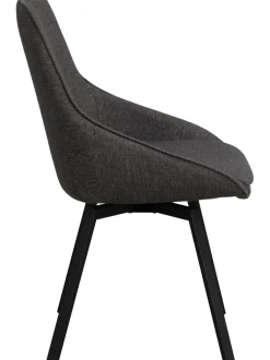 Sedia Imbottita Girevole Con Gambe In Metallo Alison