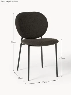 Sedia Imbottita In Boucle Ulrica 2 Pz