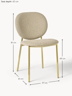 Sedia Imbottita In Boucle Ulrica 2 Pz