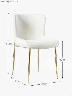 Sedia Imbottita In Boucle Tess