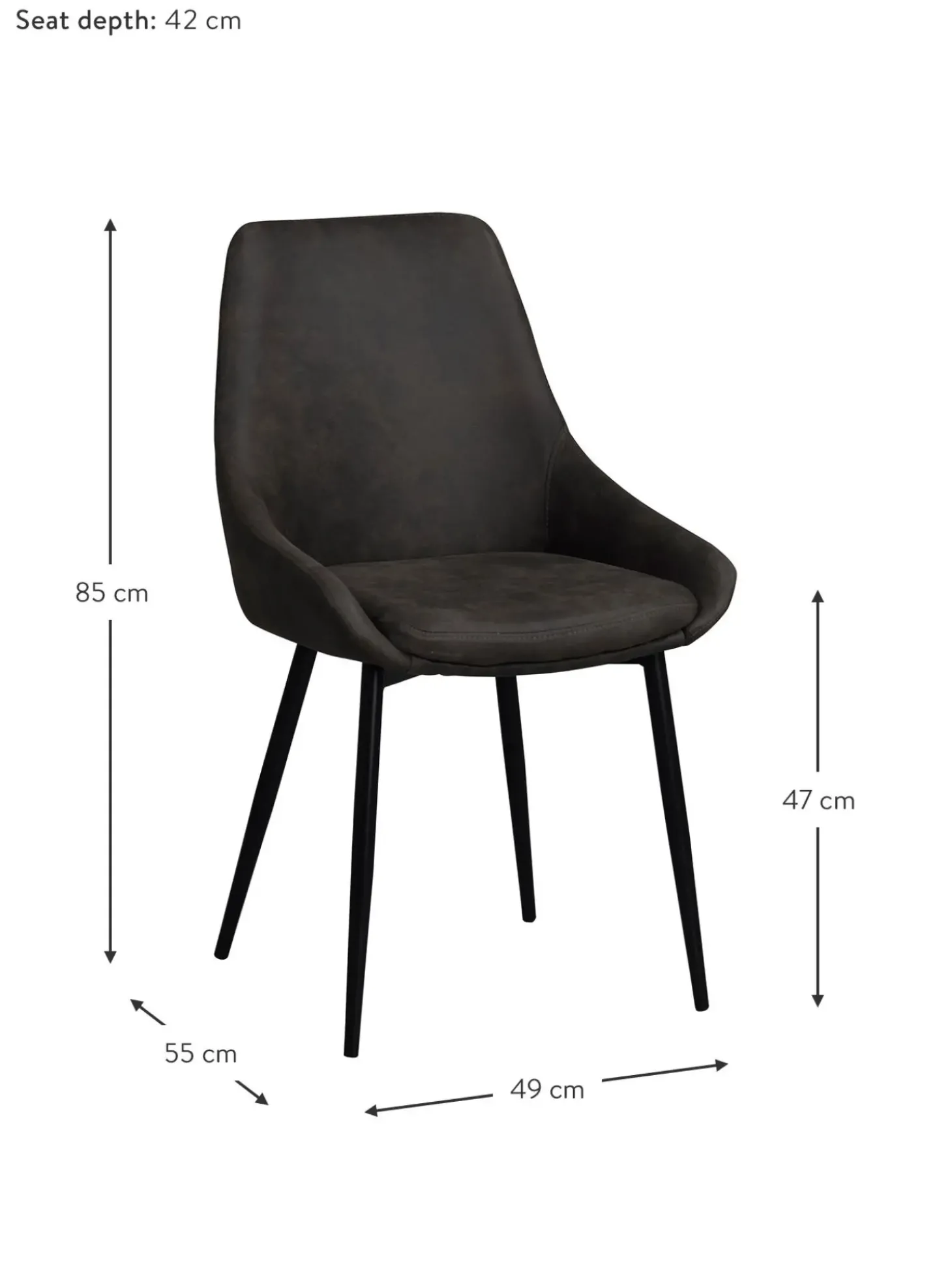 Sedia Imbottita In Similpelle Sierra 2 Pz