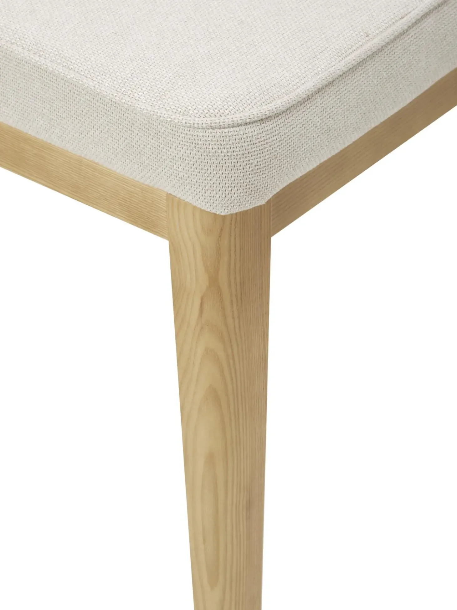 Sedia Imbottita In Tessuto Bianco Crema Koga