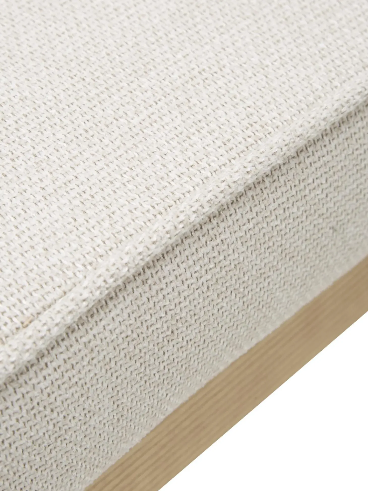 Sedia Imbottita In Tessuto Bianco Crema Koga