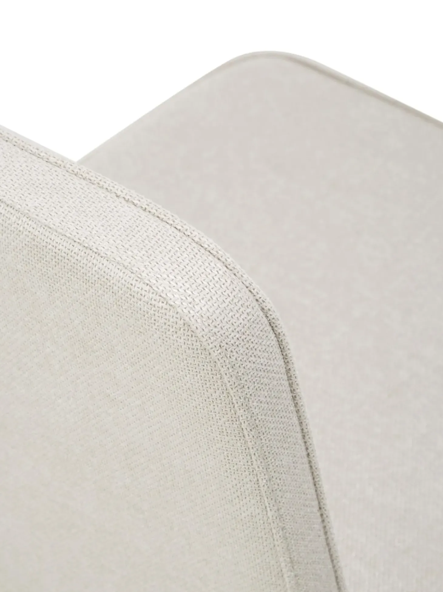 Sedia Imbottita In Tessuto Bianco Crema Koga