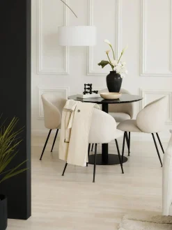 Sedia Imbottita In Tessuto Luisa 2 Pz