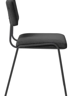 Sedia Imbottita In Velluto A Coste Mats 2 Pz