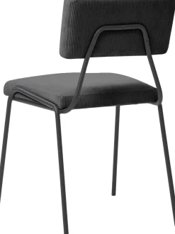 Sedia Imbottita In Velluto A Coste Mats 2 Pz