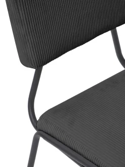 Sedia Imbottita In Velluto A Coste Mats 2 Pz