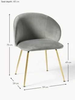 Sedia Imbottita In Velluto Luisa 2 Pz