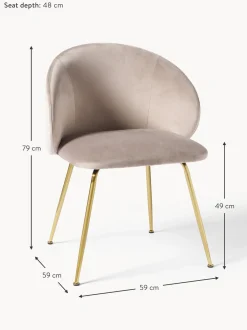 Sedia Imbottita In Velluto Luisa 2 Pz