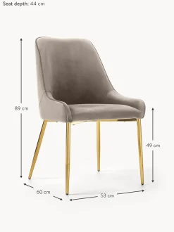 Sedia Imbottita In Velluto Ava