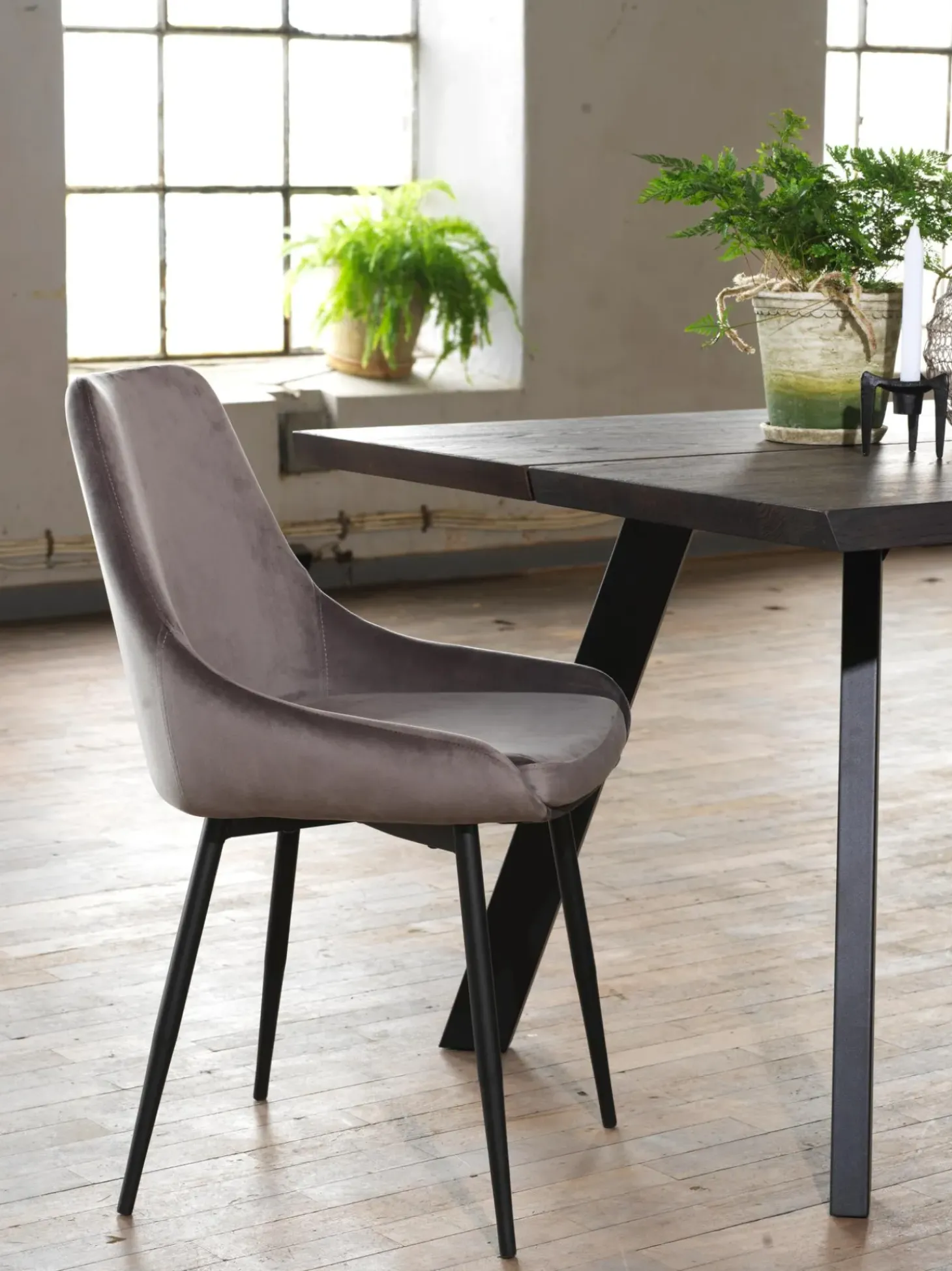 Sedia Imbottita In Velluto Sierra 2 Pz