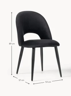 Sedia Imbottita In Velluto Rachel