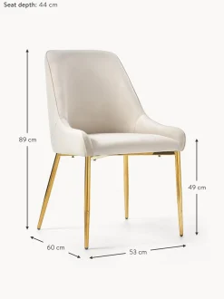 Sedia Imbottita In Velluto Ava