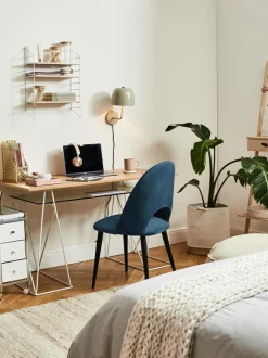 Sedia Imbottita In Velluto Rachel