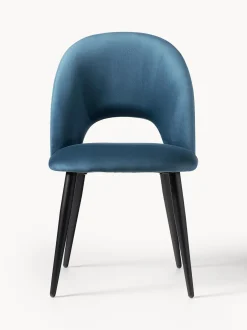 Sedia Imbottita In Velluto Rachel