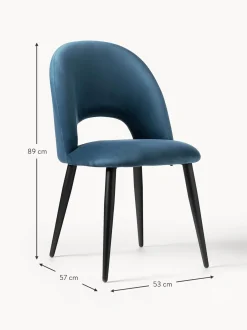 Sedia Imbottita In Velluto Rachel