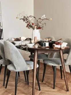 Sedia Imbottita In Velluto Rachel