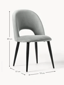 Sedia Imbottita In Velluto Rachel