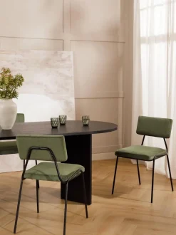 Sedia Imbottita In Velluto A Coste Mats 2 Pz