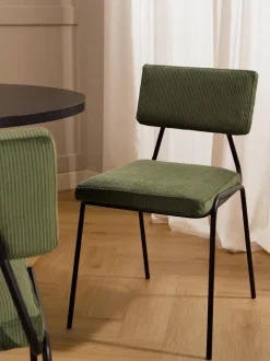 Sedia Imbottita In Velluto A Coste Mats 2 Pz