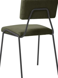 Sedia Imbottita In Velluto A Coste Mats 2 Pz