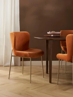 Sedia Imbottita In Velluto Tess