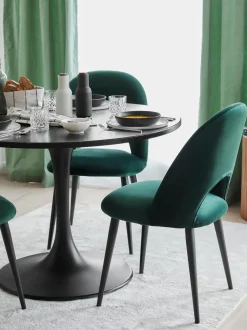 Sedia Imbottita In Velluto Rachel