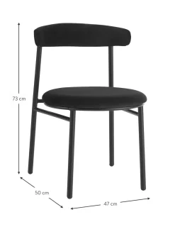 Sedia Imbottita In Velluto Doggi 2 Pz