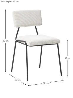 Sedia Imbottita In Velluto A Coste Mats 2 Pz