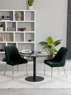 Sedia Imbottita In Velluto Ava