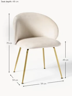 Sedia Imbottita In Velluto Luisa 2 Pz