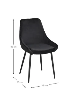 Sedia Imbottita In Velluto Sierra 2 Pz