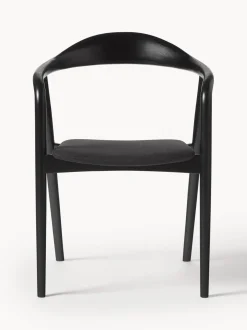 Sedia In Legno Con Braccioli E Cuscino Angelina