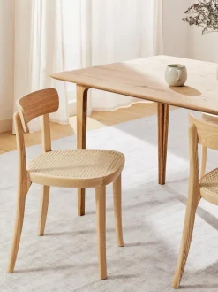 Sedia In Legno Con Intreccio Viennese Richie 2 Pz