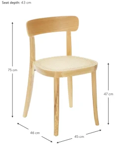 Sedia In Legno Con Intreccio Viennese Richie 2 Pz