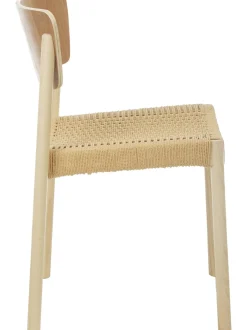 Sedia In Legno Con Seduta In Rattan Danny 2 Pz