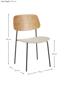 Sedia In Legno Con Seduta Imbottita Nadja 2 Pz