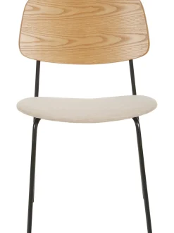 Sedia In Legno Con Seduta Imbottita Nadja 2 Pz