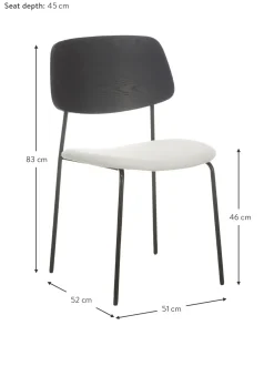 Sedia In Legno Con Seduta Imbottita Nadja 2 Pz