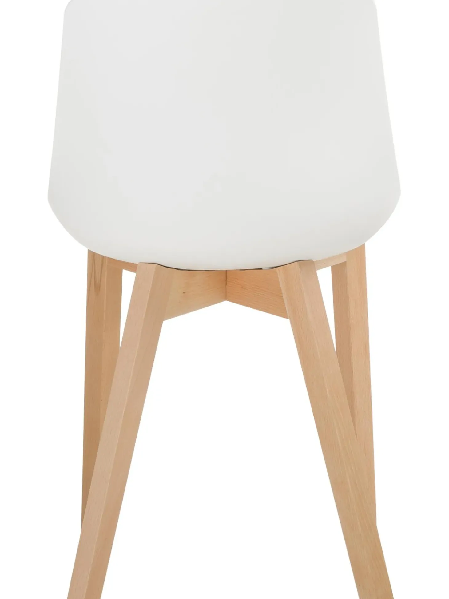 Sedia In Plastica Con Gambe In Legno Dave 2 Pz