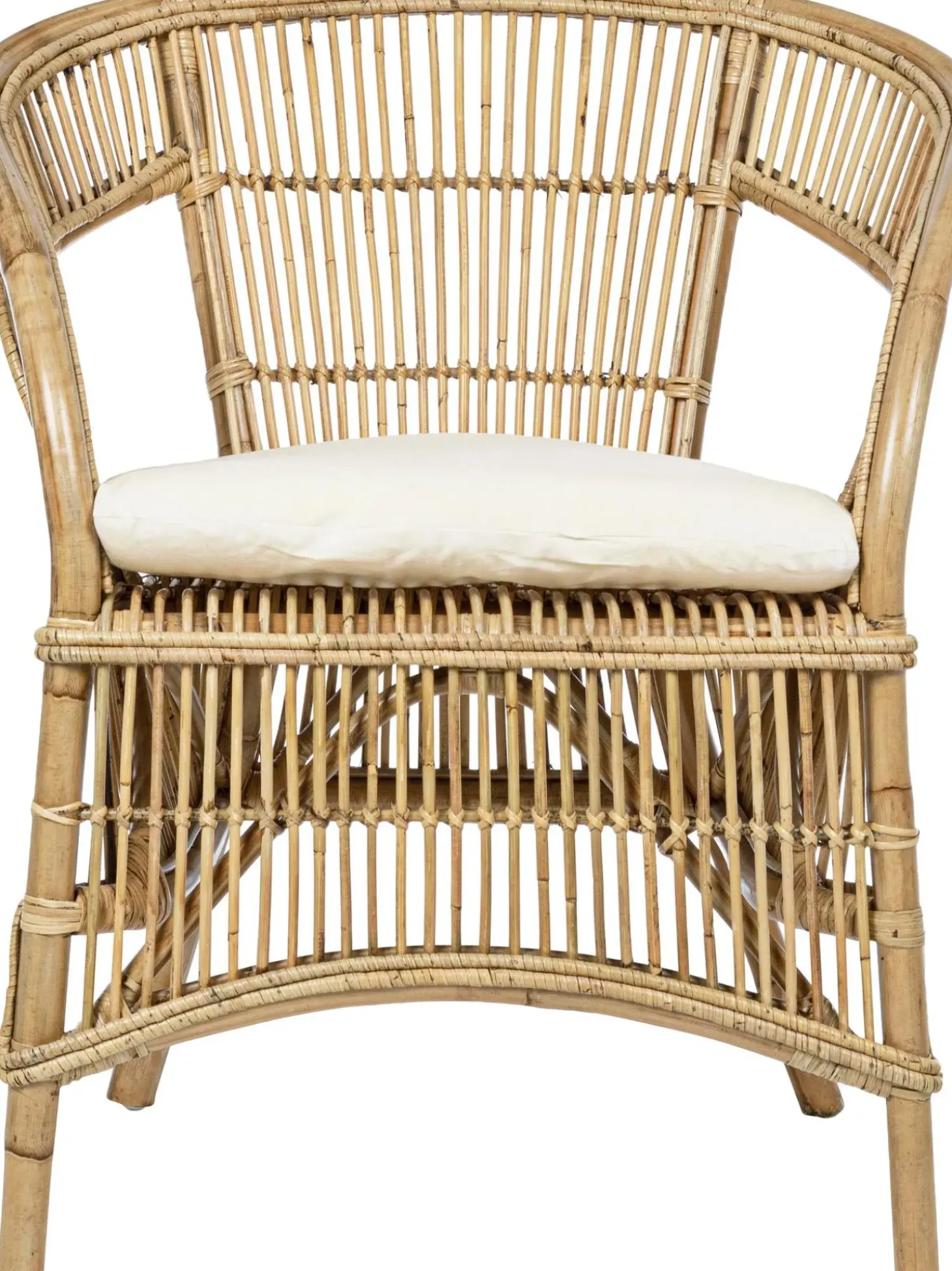 Sedia In Rattan Con Cuscino Consuelo