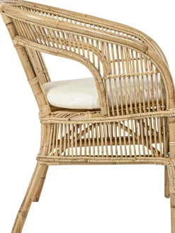 Sedia In Rattan Con Cuscino Consuelo
